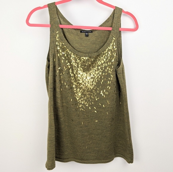 Eileen Fisher Tops - Eileen Fisher Italian Yarn Merino Wool Green Tank